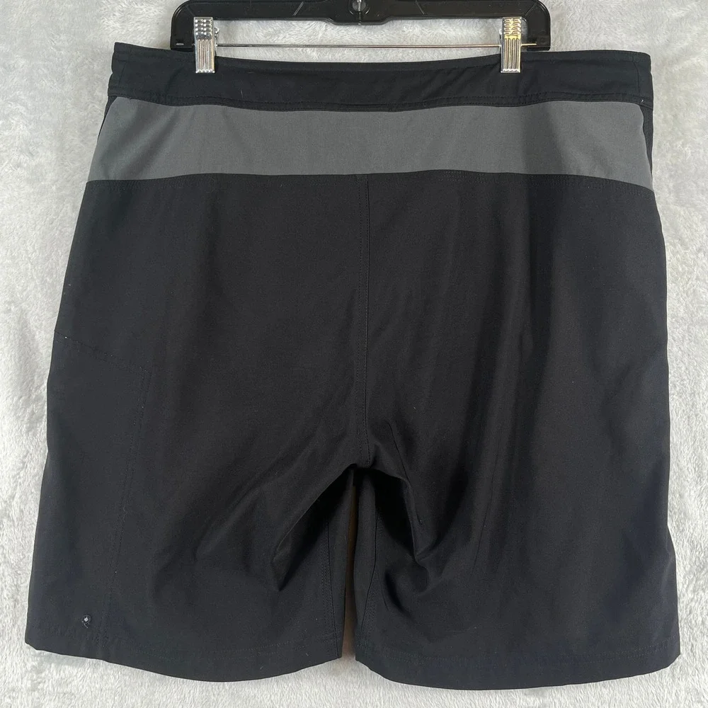 The North Face Black Gray Hiking Trail Shorts Men 38 Stretch Outdoor Performance